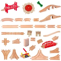 all kinds wooden railway train track accessories beech wooden tracks set bridge parts fit biro brand train toys