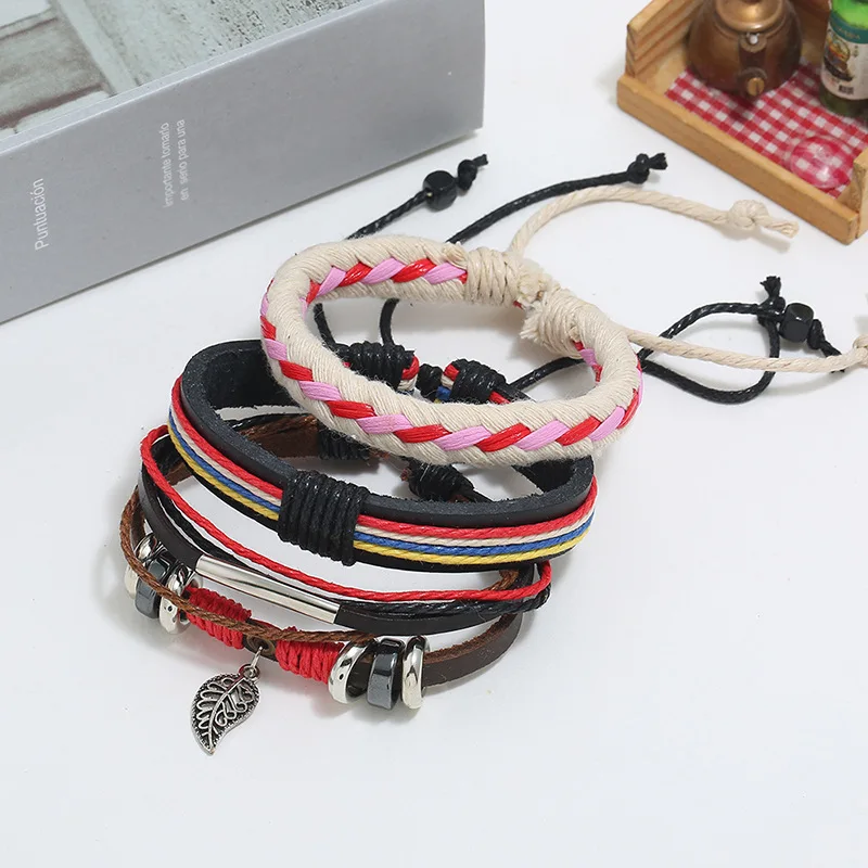 2019 прямые продажи набор сделай сам винтажный плетеный браслет из трех частей