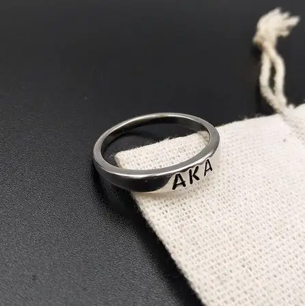 Круглые кольца унисекс с греческими буквами и логотипом соророри для мужчин