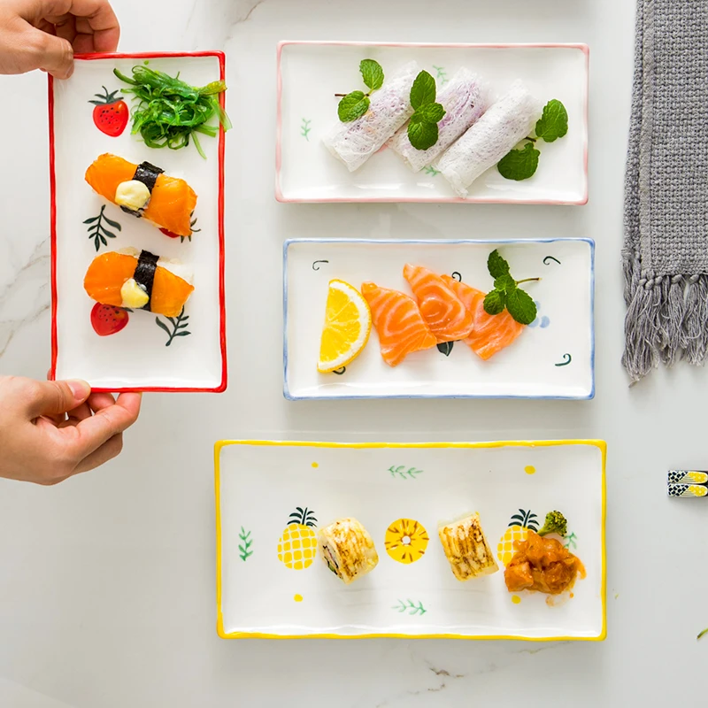 

ï¼ˆ10 inchï¼‰Ceramic sushi dish kitchen utensils porcelain Plates for food Fruit Salad snack plate for food