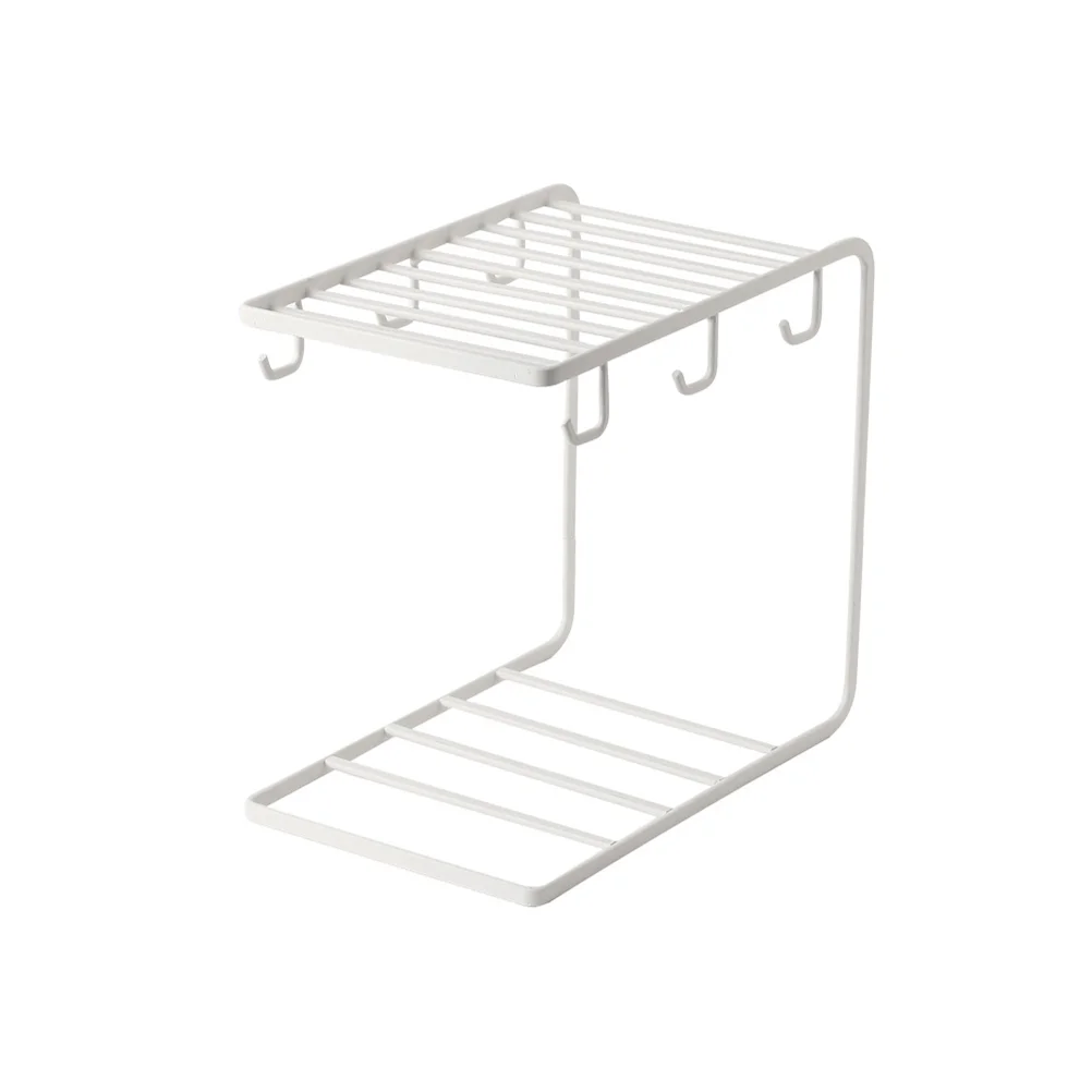 

Cup Plate Organizer kitchen Drying Shelf Organizer Mug Holder (White)