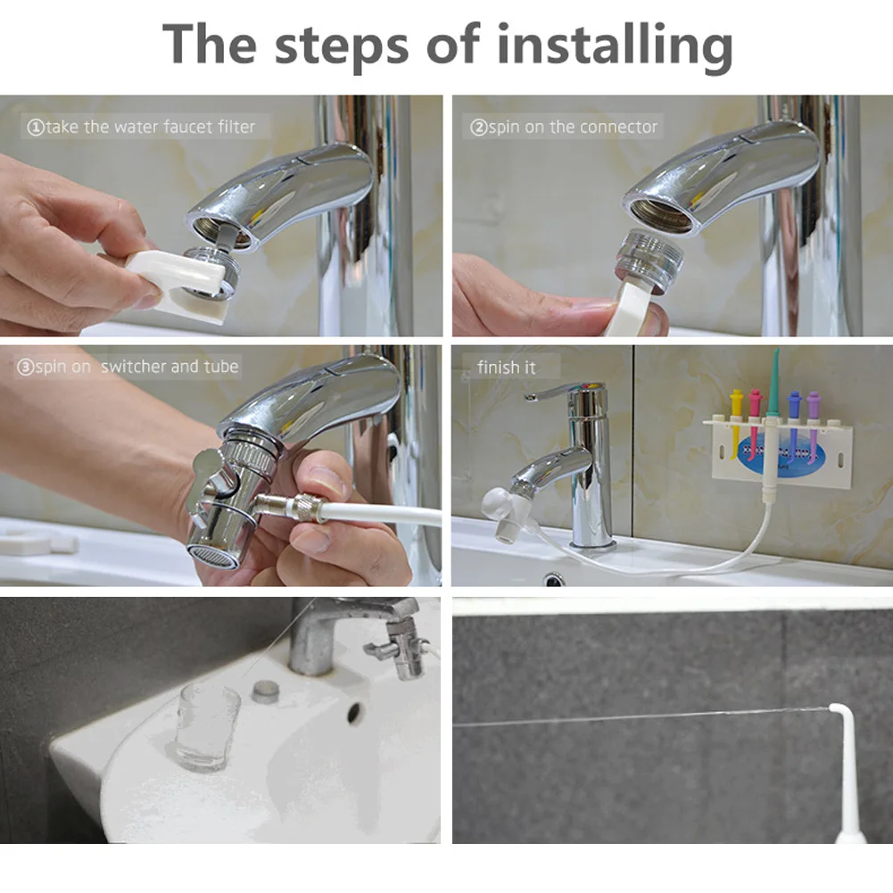 

Tooth Care Powerful Oral Irrigator Teeth Cleaner Noiseless Easy Install Dental SPA Hygienic Water Jet Stain Remove