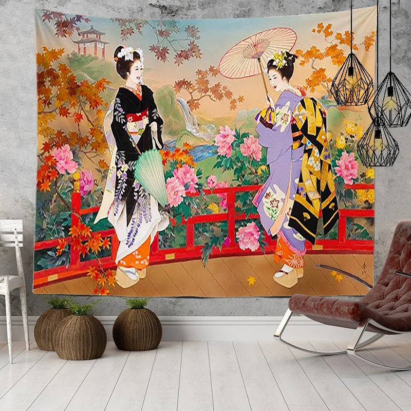 

Japan Wall hanging carpet trippy tapestry polyester fabric wall sheet new arrival wall cloth tapestries