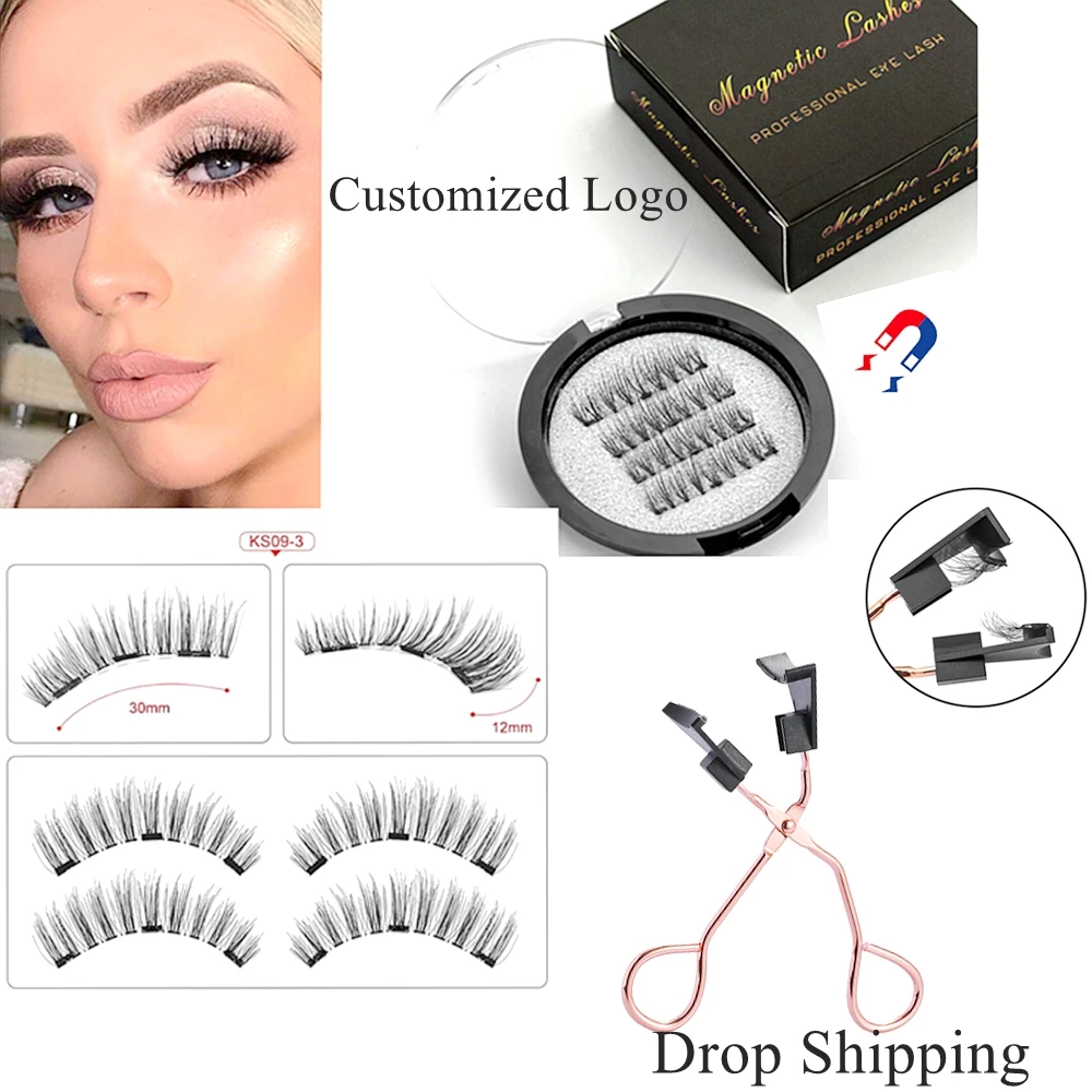 

Magnetic Eyelashes False Eyelashes with Applicator,No Glue Natural Magnetic Lashes,Faux Cils Magnetique,Pestañas Magneticas