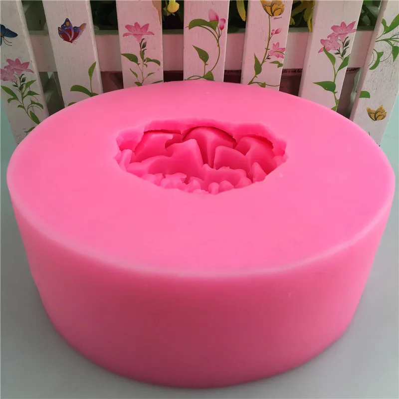 Силиконовая форма для мыла с большим цветком Пищевая силиконовая в форме розы