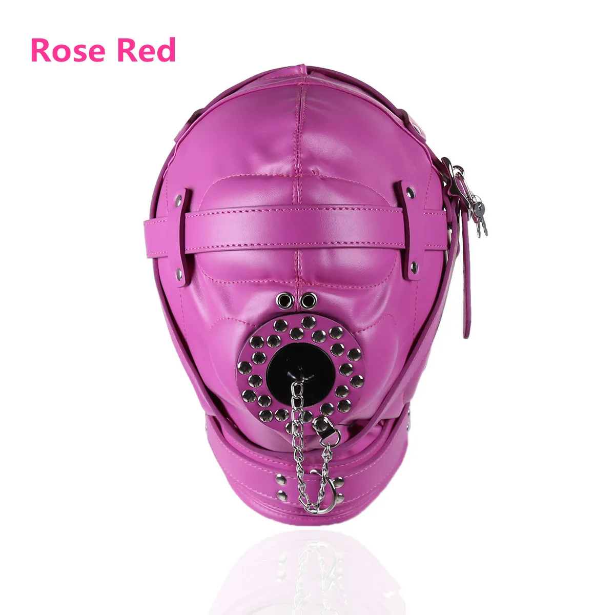 Регулируемый закрытый кожаный Фетиш с открытым ртом капюшон для бондажа