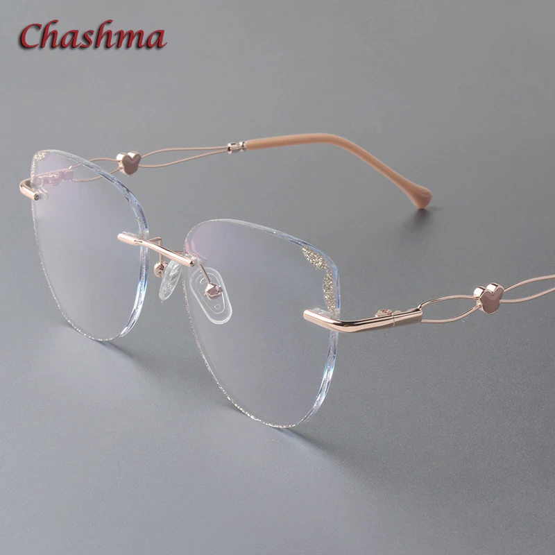 Chashma очки по рецепту прозрачные хрустальные титановые оправа женские