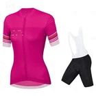 Модная женская команда Велоспорт Джерси комплект женская летняя велосипедная Одежда MTB Ropa Ciclismo велосипедная форма быстросохнущая 19D Pa