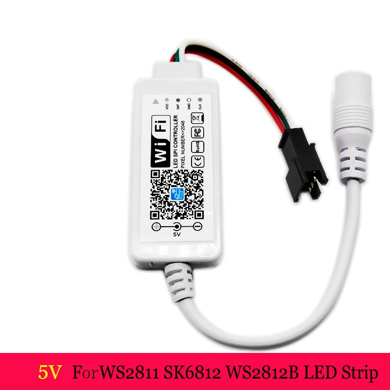 5V WS2811 DC5-28V Мини wifi Bluetooth RGB/RGBW Led контроллер Диммер Amazon Alexa Google домашний телефон для полосы светильник - Цвет: 5V WS2811