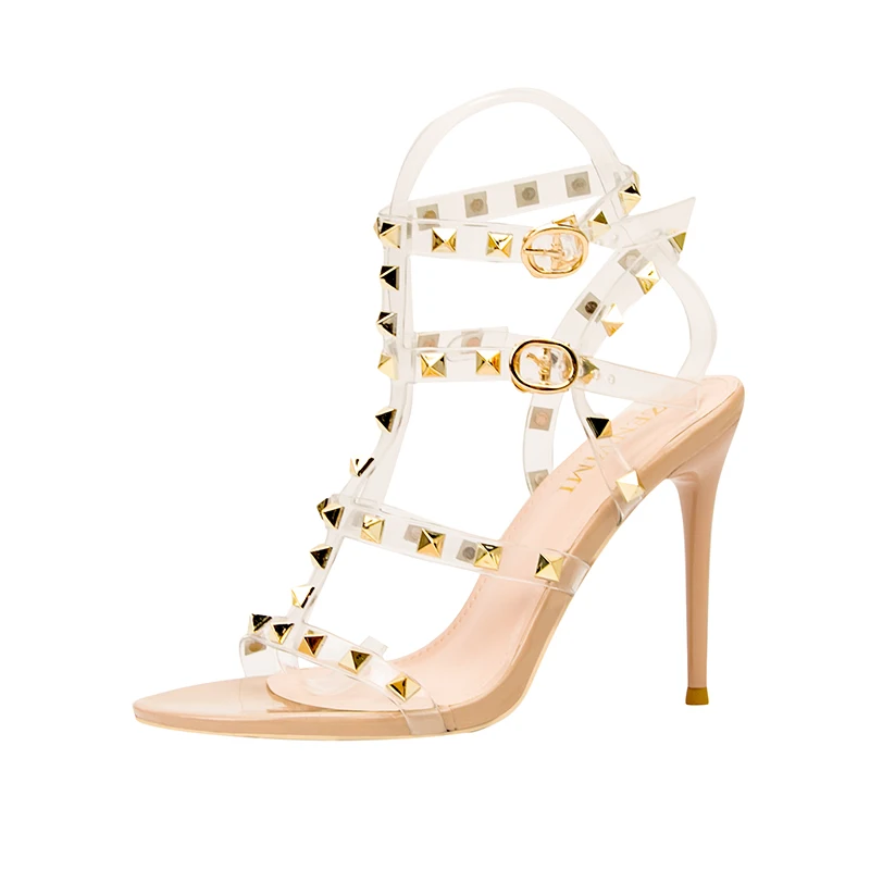 

Women Shoes 2019 New Fashion Women Sandals Female Sandals Rivet Metal Women Pumps Women High Heels Shoes Summer Sandals