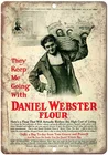 Жестяная вывеска для муки и еды Daniel Webster, винтажная алюминиевая металлическая вывеска в стиле ретро