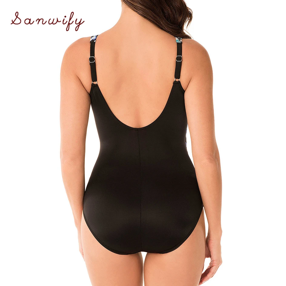 

Sexy Print Plus Size Swimsuit Women Piece Swimwear 2020 Push Up Swimming For Backless Big Size Bathing Suit