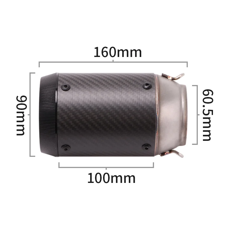 51 мм 61 Универсальная выхлопная труба мотоцикла из углеродного волокна для GSXR600