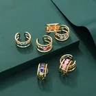 Женское Винтажное кольцо в Корейском стиле, регулируемое кольцо с геометрическим узором, массивное Ювелирное Украшение для пар, 2021