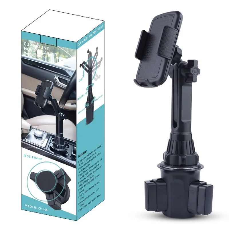 

Universal 360 Degree Adjustable Car Mount Cup Holder Cradle Cell Phone Stand For iPhone SamSung Xiaomi OnePlus