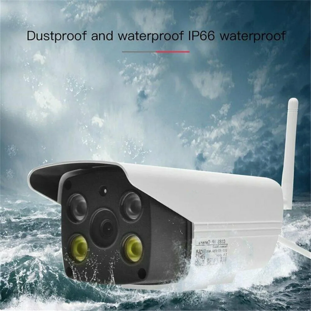 

KIMPOK Wifi Camera 2MP 1080P CCTV Waterproof Outdoor Full Color Night Vision Security Camera Infrared Bulllet Audio