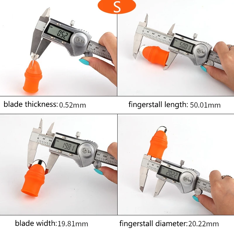 

Gardening Silicone Thumb Knife with Finger Cots Thumb Knife Picker for Fruits Vege