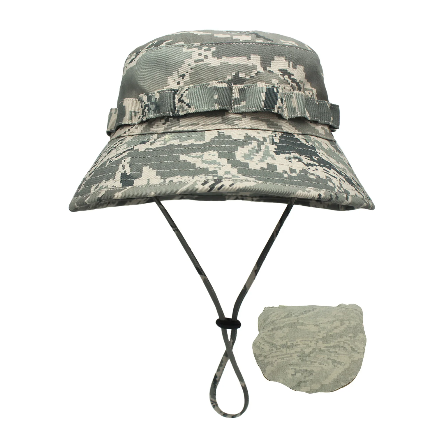 

2021 New Outfly Digital Camouflage Army Hat Outdoor Camping Men Short Brim hats Wholesale Sunscreen Bionic Jungle Hat Bucket Cap
