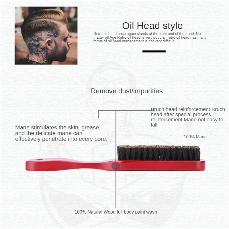 Щетка для парикмахерской и бороды с деревянной ручкой щетиной кабана - купить по