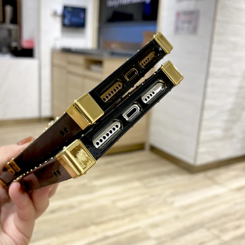 

Luxury Square Geometric Leather Phone Case For iphone 12Pro MAX 11 7 8Plus XR Xs Max Vintage Lattice Cover For Samsung S30 Ultra