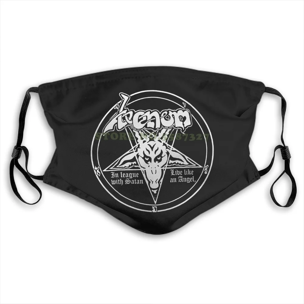 Face Mask Alstyle Venom Metal Band Fashion Funny Design White Black Reusable Protective Masks | Аксессуары для одежды