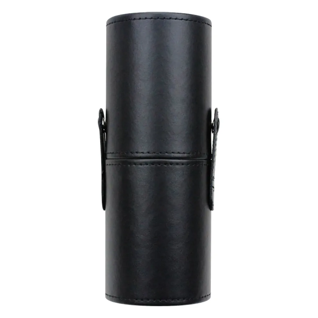 1Pcs Makeup brush Holder Fashion PU Convenient Portable Leather Cosmetic Brush Cup Pen Container Case Tube Storage Box#YL5