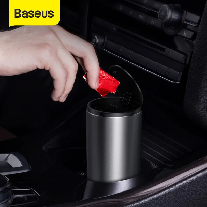 

Baseus Car Trash Bin Can Mini Auto Dust Organizer Car Interior Rubbish Bag Garbage Container Storage Box Bucket Auto Accessories