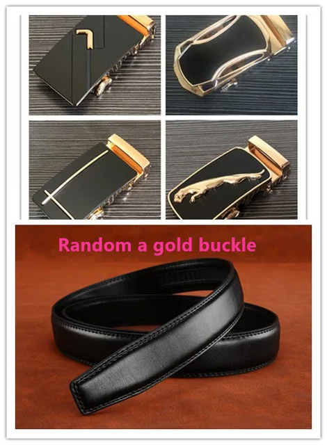 

3sizes Solid Leather Belts High Quality Genuine Cow Leather Belt Man With free send Buckle and Exquisite gift box