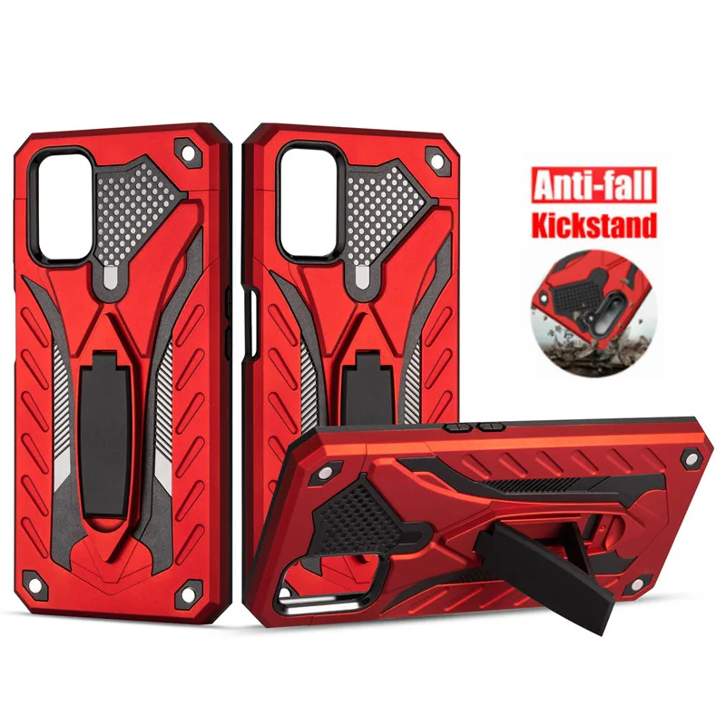 

Luxury Armor Shockproof Case For OPPO A5 A9 2020 A92 A52 A72 A91 F15 A8 A31 Realme 5 6 Pro Reno 2 Z With Hard Stand Cover Funda