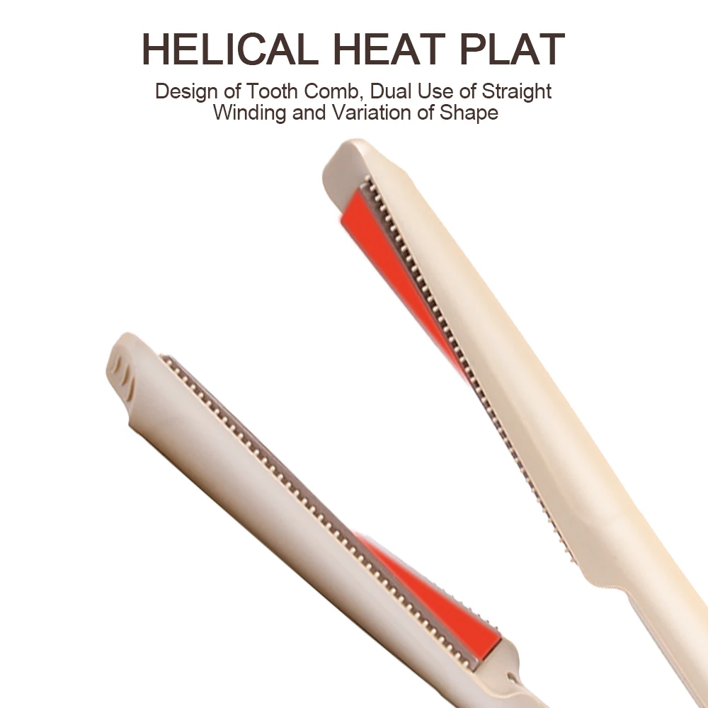 

2 in 1 Portable Hair Curler Corrugated Four-Speed Temperature Control Protect Hair Fast Heating Styling Tools Dry Wet 100-240V