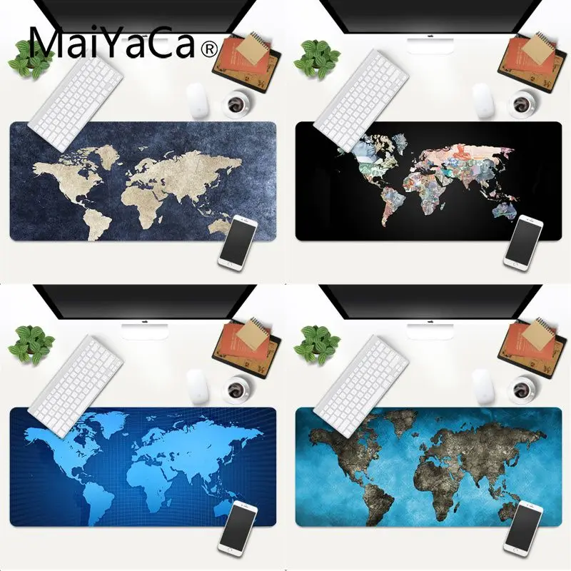 

Новинка 2020, игровой коврик для мыши MaiYaCa из натурального каучука с картой мира, Настольный коврик, игровой коврик для мыши xl xxl 800x400 мм для World ...