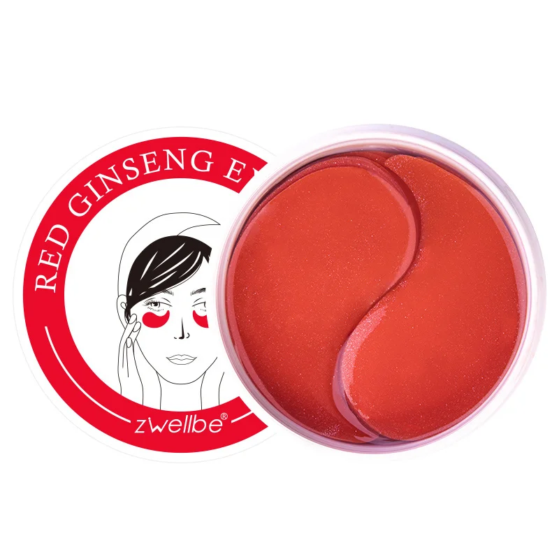 Red Ginseng 60 шт. патчи для глаз, эссенция гиалуроновой кислоты, питательная увлажняющая маска от темных кругов для удаления морщин, уход за кожей вокруг глаз - Цвет: Red Ginseng
