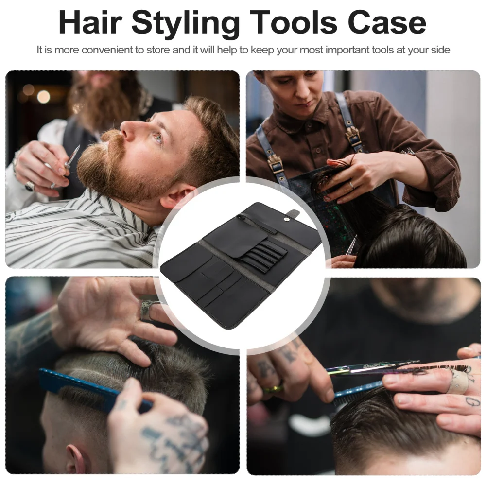 

Leather Hair Scissor Bag Hairdressing Tool Pouch Holder Case for Styling Tools