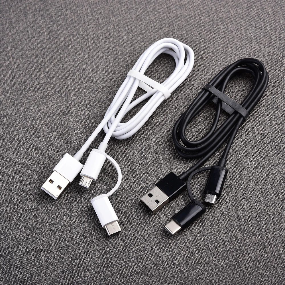 Многофункциональный кабель Xiaomi 1 м 2 А в с Micro USB на Type C для быстрой зарядки и