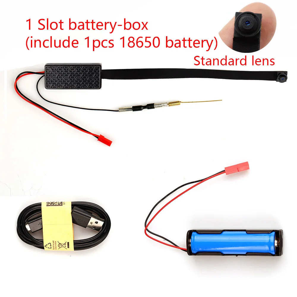 1 Slot with 1battery Wifi сетевая камера Веб-камера IP P2P HD 1080P мини-камера DIY беспроводная камера модуль с активированным движением DV видеокамера маленькая - Цвет: 1 Slot with 1battery