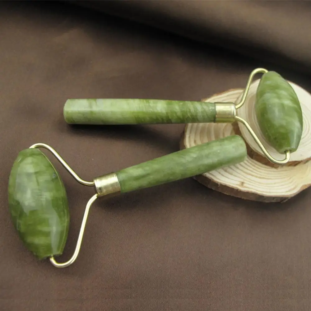 Скребок для роликовый массажер лица из натурального камня тела нефритовый спины