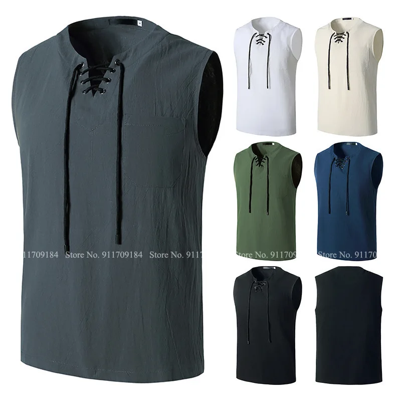 Мужская одежда летний модный пуловер футболка средневековый Ретро Саксон пират