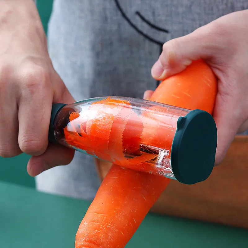 

Storable Fruit Vegetable Peeler With Non-slip Handle Manual Vegetable Slicer Carrot Potato Peeler Kitchen Accessories