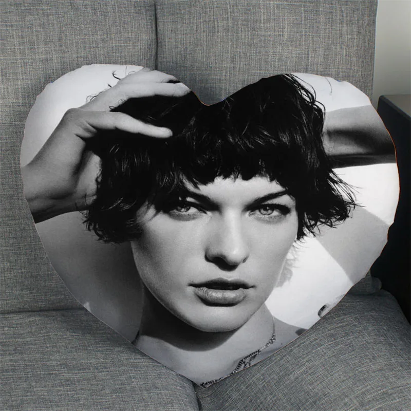 Модель Милла Йовович подушка для актера певицы наволочки в форме сердца