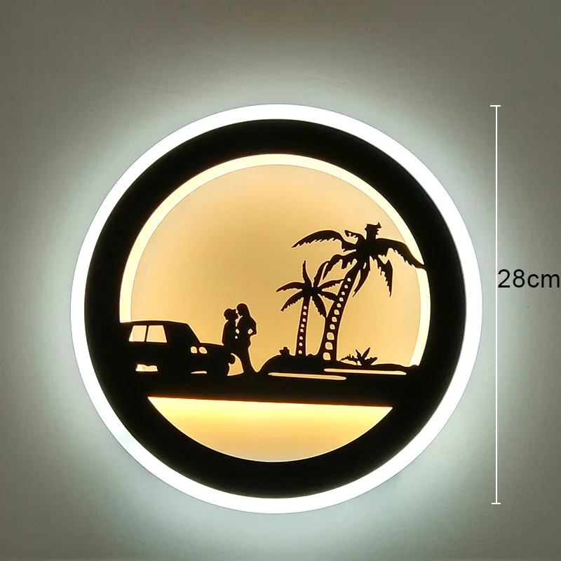 

Romantic Wall lamps acrylic lampshade lighting fixture upside warm down cool for living room bedside Animal lights AC110-260V