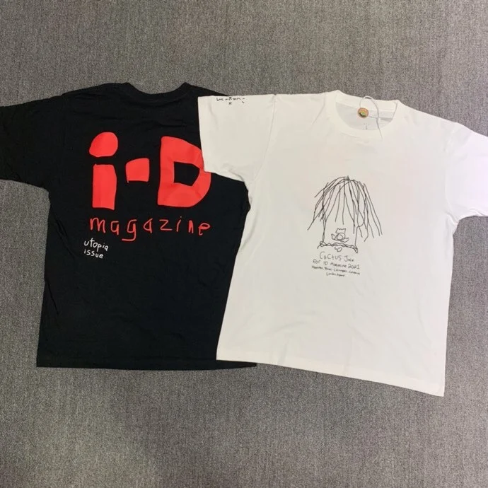 

Sketch Printing Cactus Jack Travis Scott T Shirt Men Jackboys Top Tee oversized new arrival 2021 white tee