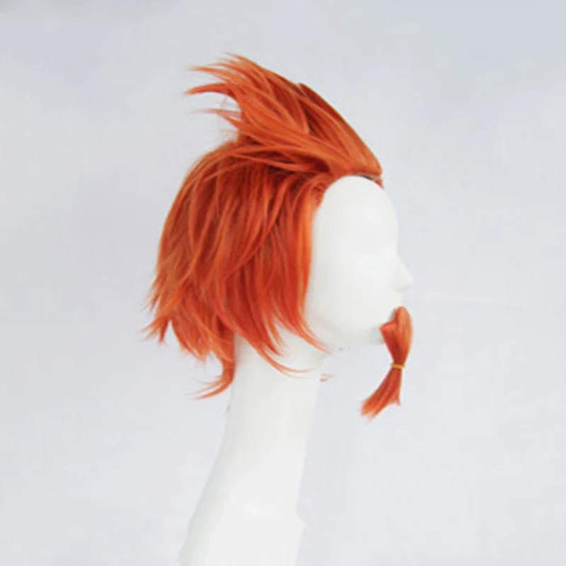 sexy nun costume Anime Danganronpa V3 Leon Kuwata Reon Cosplay Wig Style Short Orange Wigs + Beard + Wig Cap cosplay