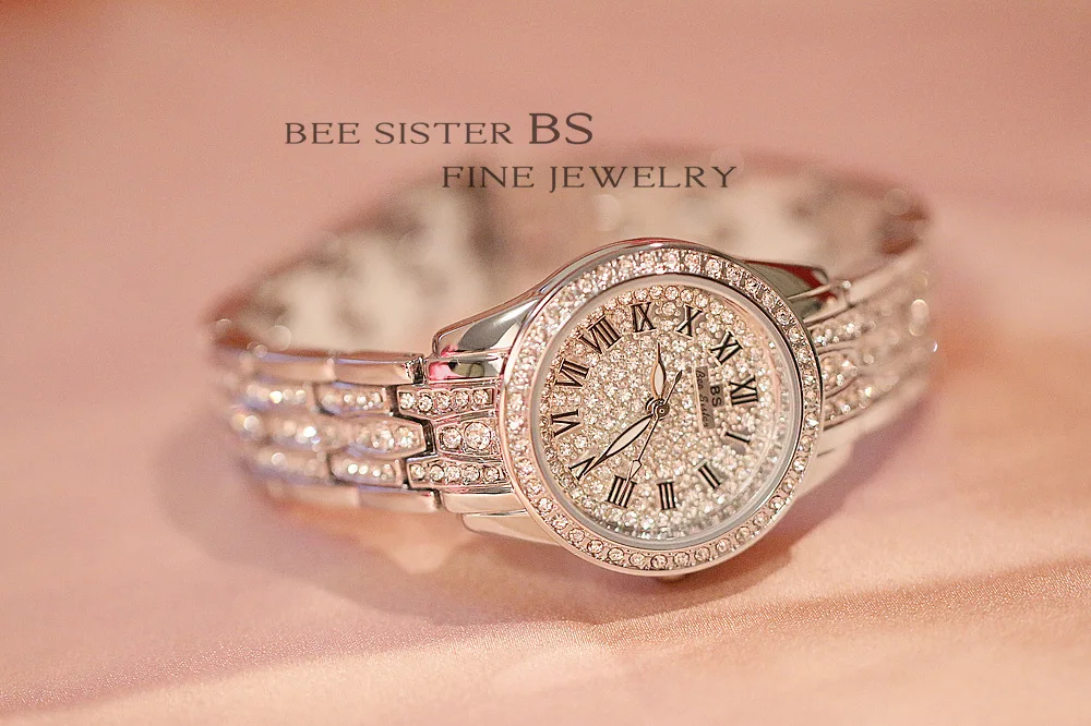 

Diamond Women Watch Rhinestone Ladies Silver Bracelet Watches Clock Wristwatch Stainless Steel relogio feminino luxury jewelry