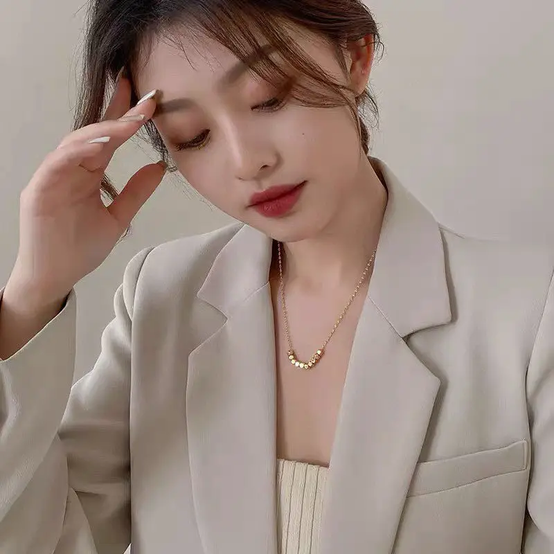 

Новое Женское Ожерелье Kamilia 2021, легкая Роскошная нишевая простая квадратная цепочка до ключиц