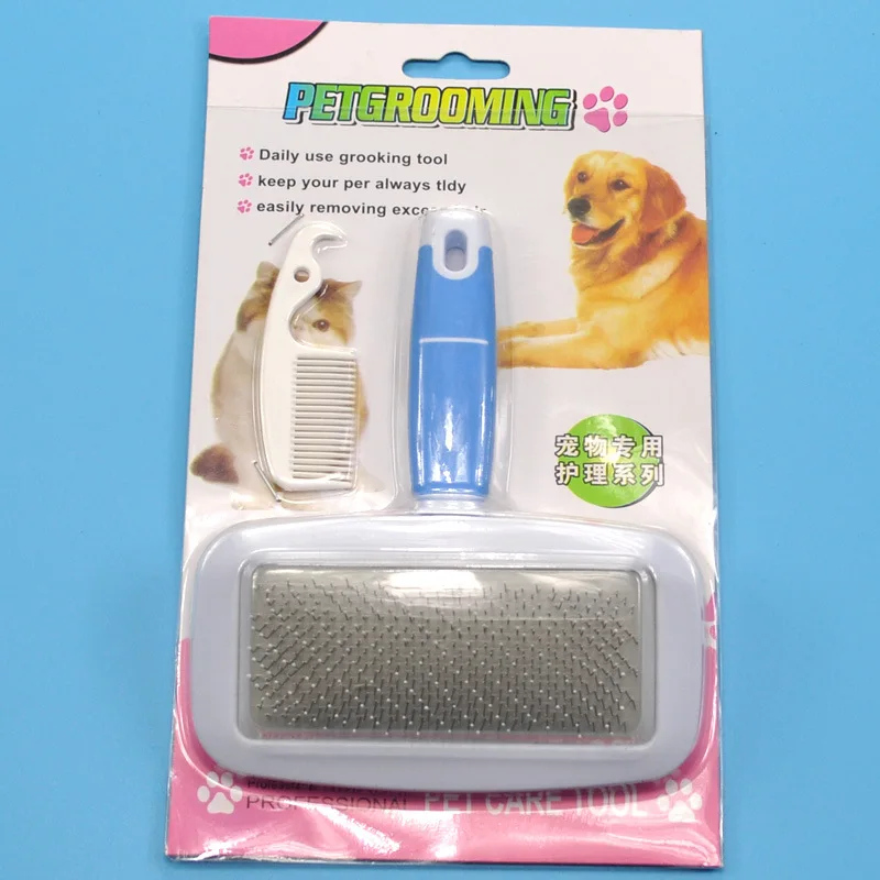 

Pet Needle Combs With Non-Slip Handle Small Medium Dog Hair Brushes Hair Removal Knotting Comb Grooming Supplies For Dogs Cats