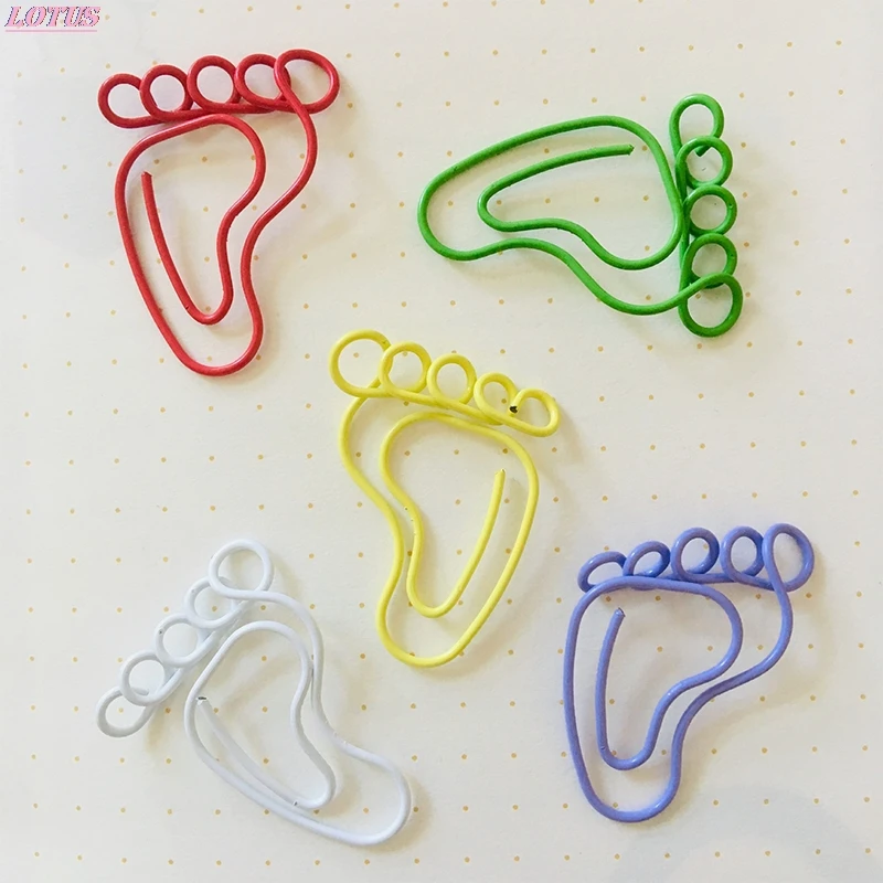 

Foot Shape Paper Clips Creative Interesting Bookmark Clip Memo Clip Shaped Paper Clips For Office School Home 12 PCS