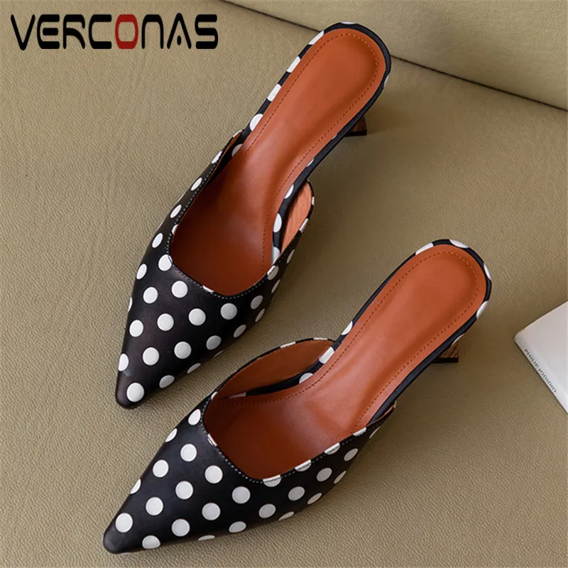 VERCONAS/фирменный дизайн Женские туфли-лодочки босоножки из натуральной кожи