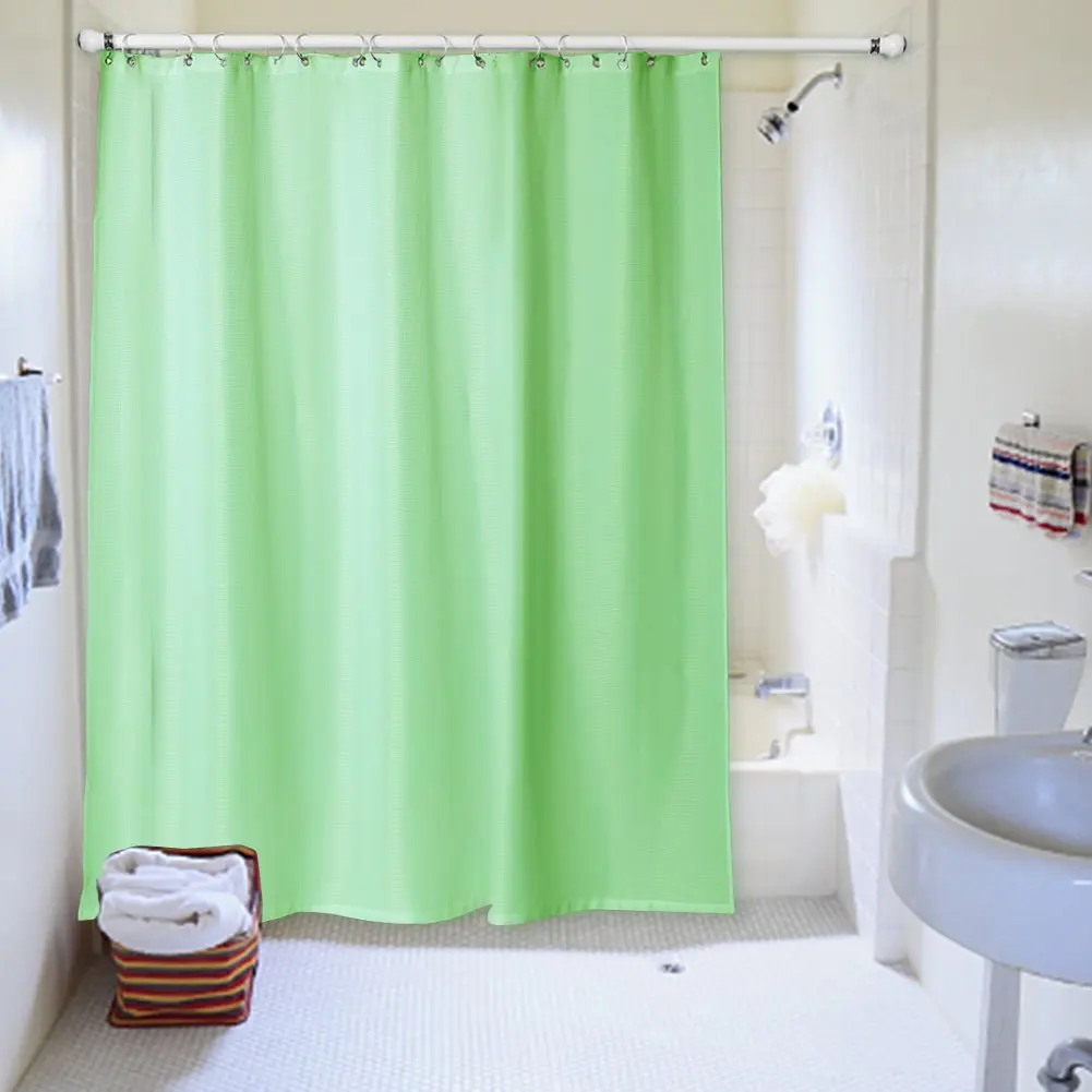 

72"*72" Polyester Waffle Weave Plaid Bathroom Shower Curtain Waterproof Wrinkle Resistant Privacy Home Hotel Bath Curtain