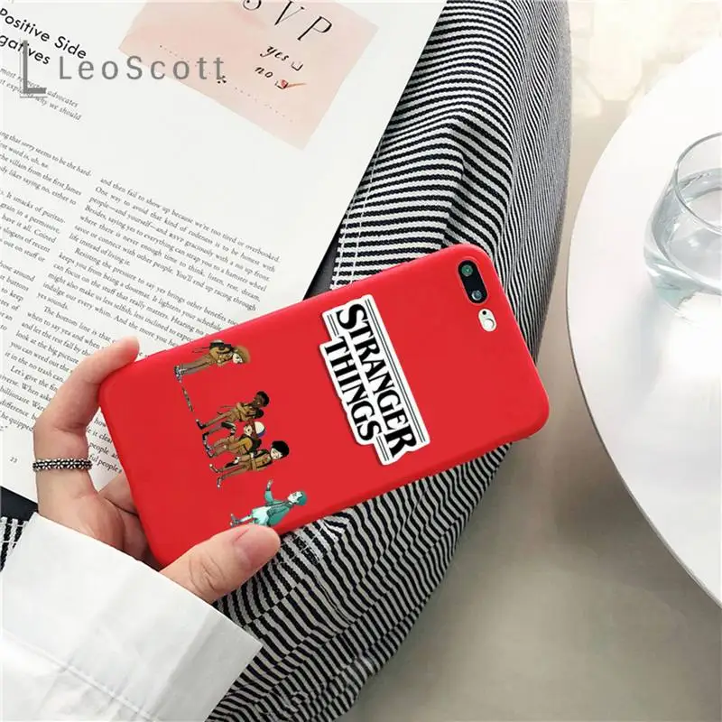 

Stranger Things luxury Cartoons Phone Case Candy Color for iPhone 11 12 mini pro XS MAX 8 7 6 6S Plus X SE 2020 XR