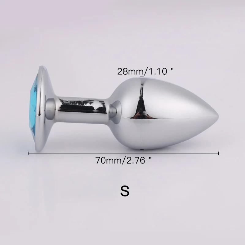 Интимная металлическая Анальная пробка с кристаллами ювелирные изделия гладкая